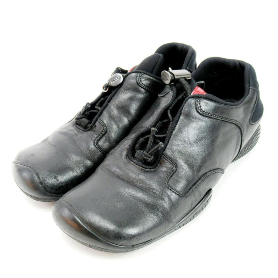 PRADA プラダ スニーカー シューズ 靴 レディース #36ハーフ ブラック 
