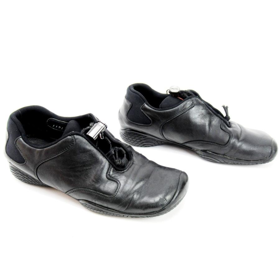 プラダ スニーカー シューズ 靴 レディース #36ハーフ ブラック 中古 :C3591:ブランドデポTOKYO - 通販 - Yahoo