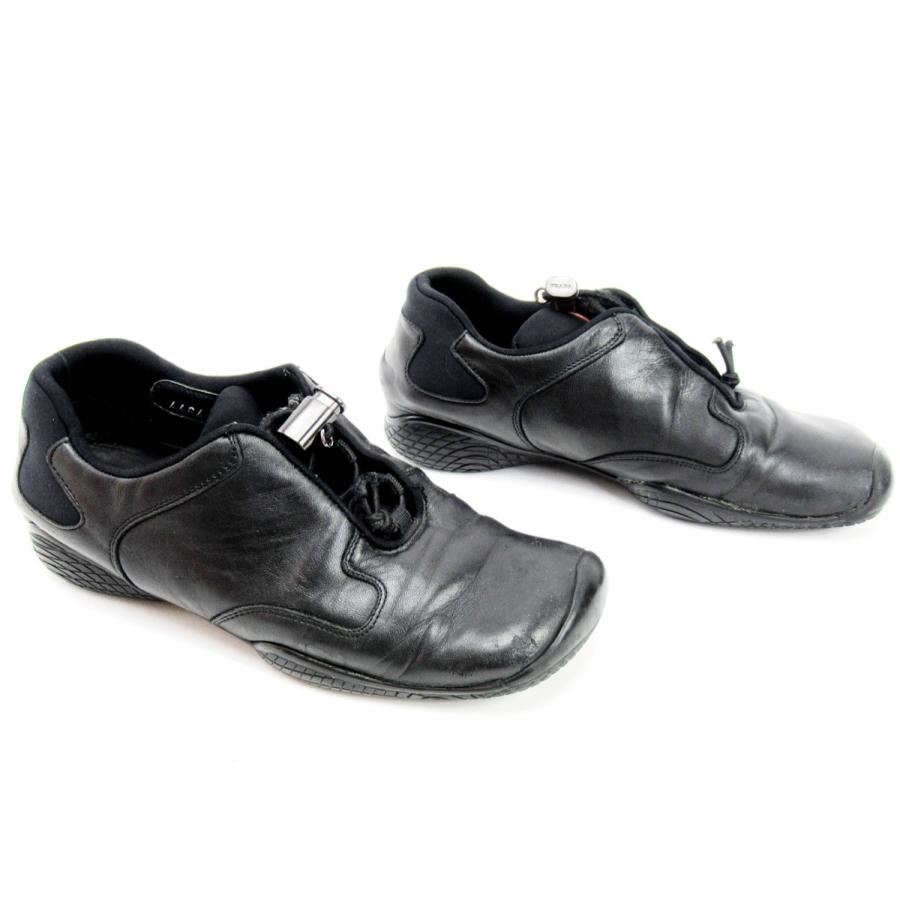 PRADA プラダ スニーカー シューズ 靴 レディース #36ハーフ ブラック 