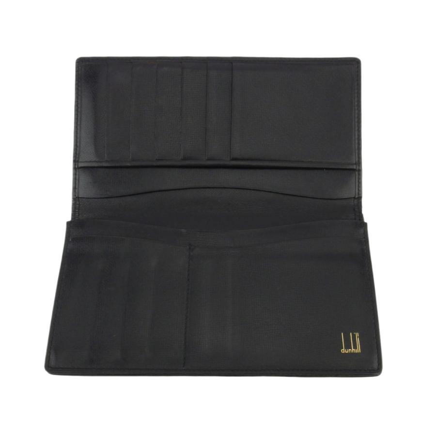 【GWタイムSALE★30％OFF】ダンヒル 長札入れ 札入れ メンズ ロングテールロゴ ブラック 中古_4