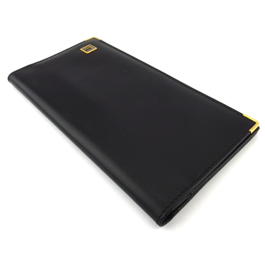 【GWタイムSALE★30％OFF】ダンヒル 長札入れ 札入れ メンズ ロゴプレート ブラック ゴールド 中古_2