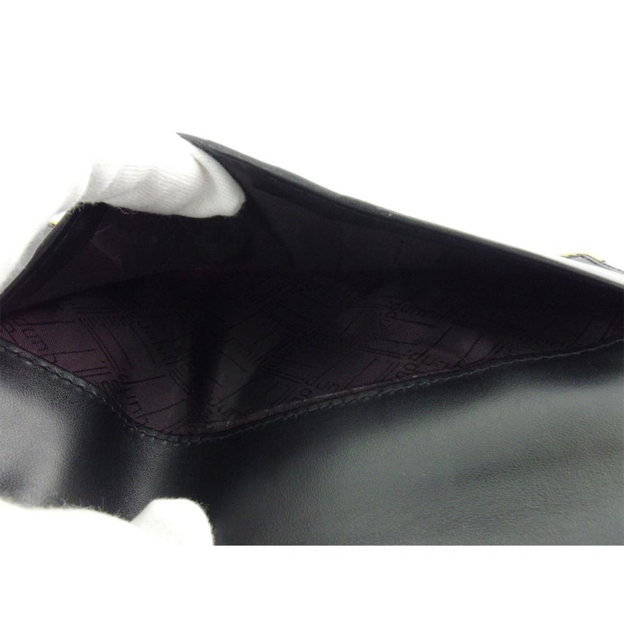 【GWタイムSALE★30％OFF】ダンヒル 長札入れ 札入れ メンズ ロゴプレート ブラック ゴールド 中古_5