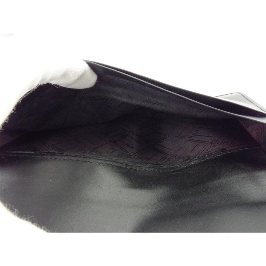 【GWタイムSALE★30％OFF】ダンヒル 長札入れ 札入れ メンズ ロゴプレート ブラック ゴールド 中古_6