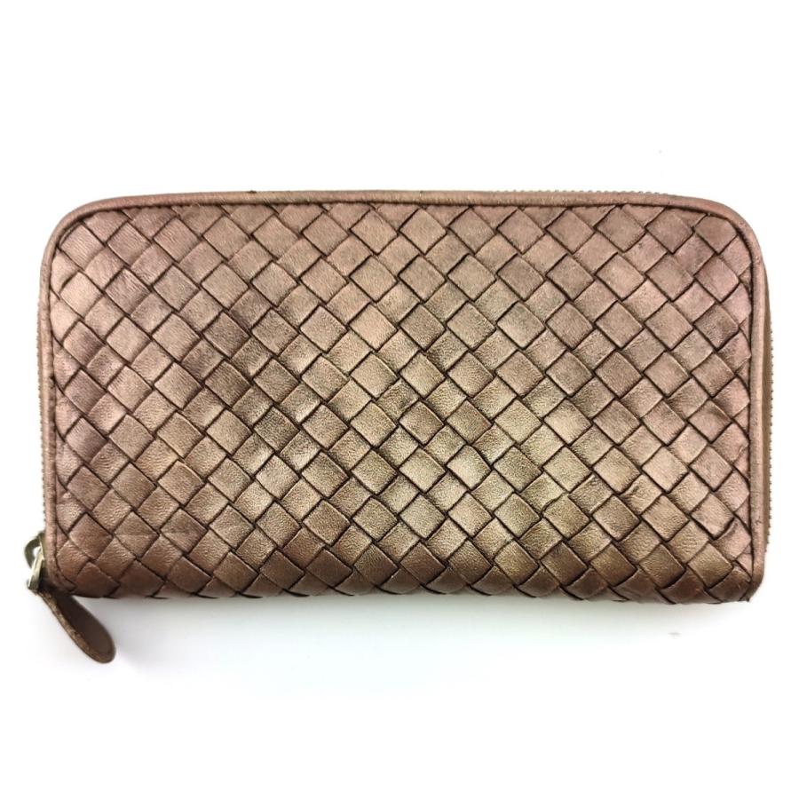 【美品】ボッテガヴェネタ 長財布 フラップ イントレチャート ブラウン 男女可能 ボッテガヴェネタ イントレチャート 長財布 財布 ダークブラウン 濃茶