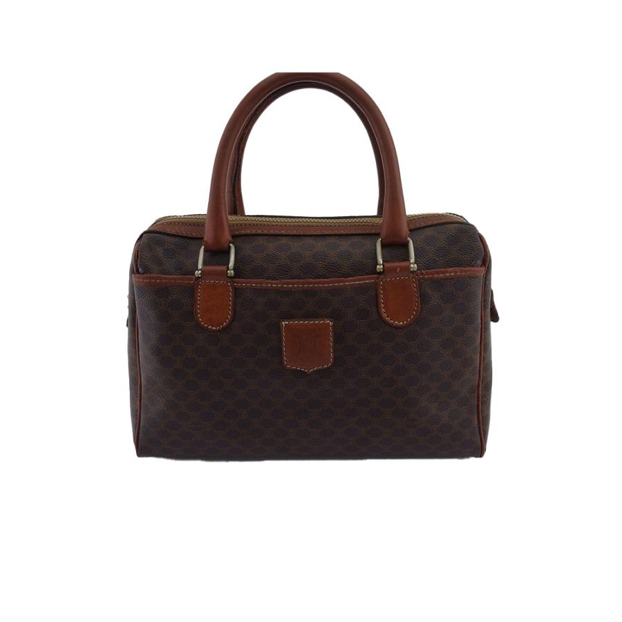 【バレンタインSALE★30％OFF】セリーヌ CELINE ハンドバッグ マカダム オールドセリーヌ ブラウン ベージュ レディース 中古 | CELINE