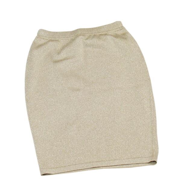 【バレンタインSALE★30％OFF】セリーヌ CELINE スカート ラメ ♯42サイズ ニット ゴールド レディース 中古 | CELINE