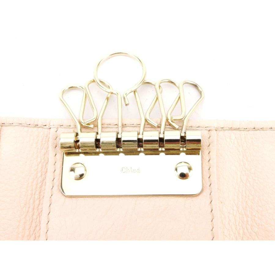 【BIGお買い物ラリー★30%OFFセール中】クロエ Chloe キーケースリリィ メタル リボン ピンク ゴールド レディース 中古 Chloe（クロエ） 【新春セール☆30%OFFクーポン】クロエ キーケース 6