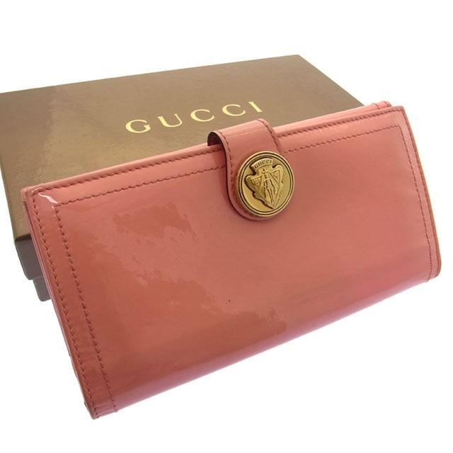 グッチ GUCCI 二つ折り長財布 ピンクゴールド