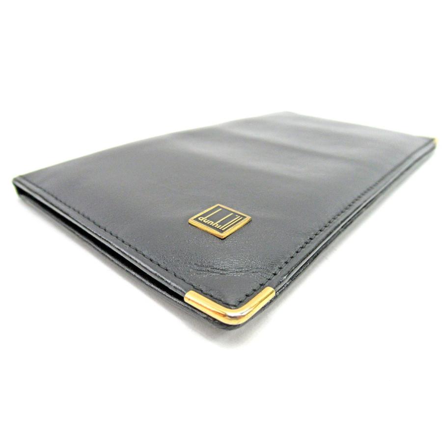 【週末タイムSALE★30％OFF】ダンヒル 長札入れ 長財布 レディース ブラック 中古_2