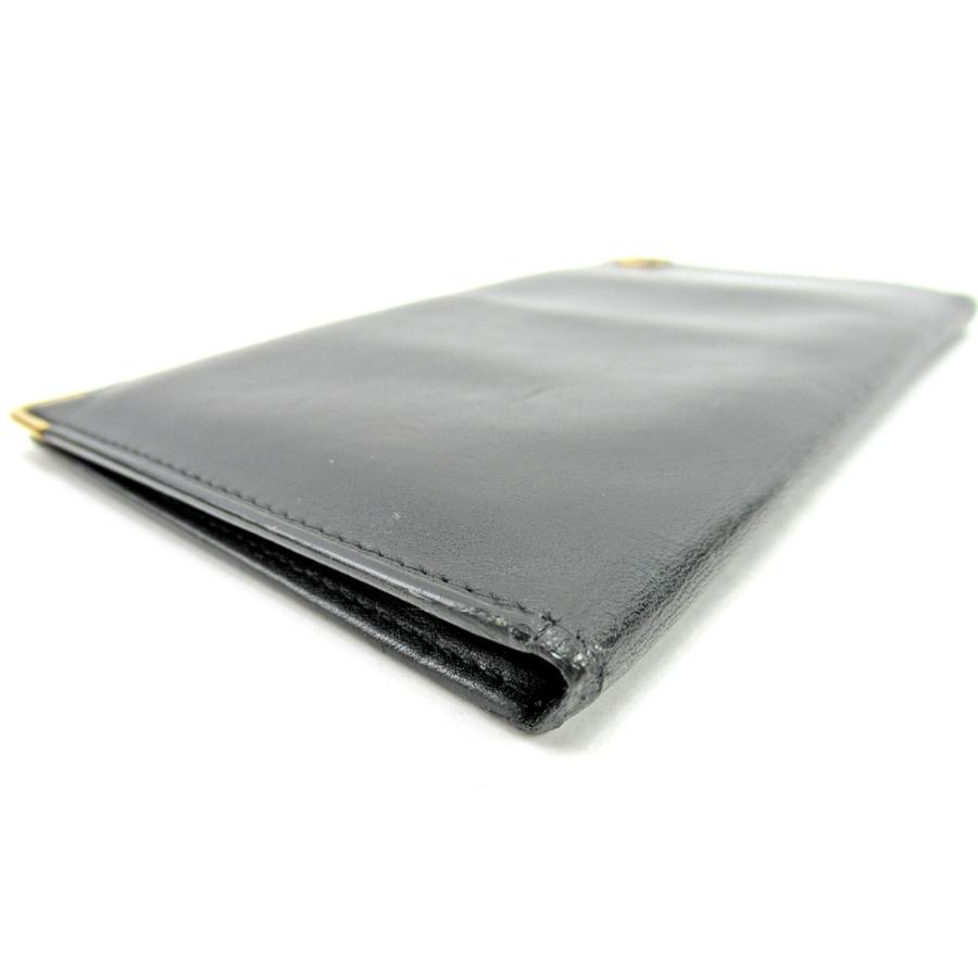 【週末タイムSALE★30％OFF】ダンヒル 長札入れ 長財布 レディース ブラック 中古_3