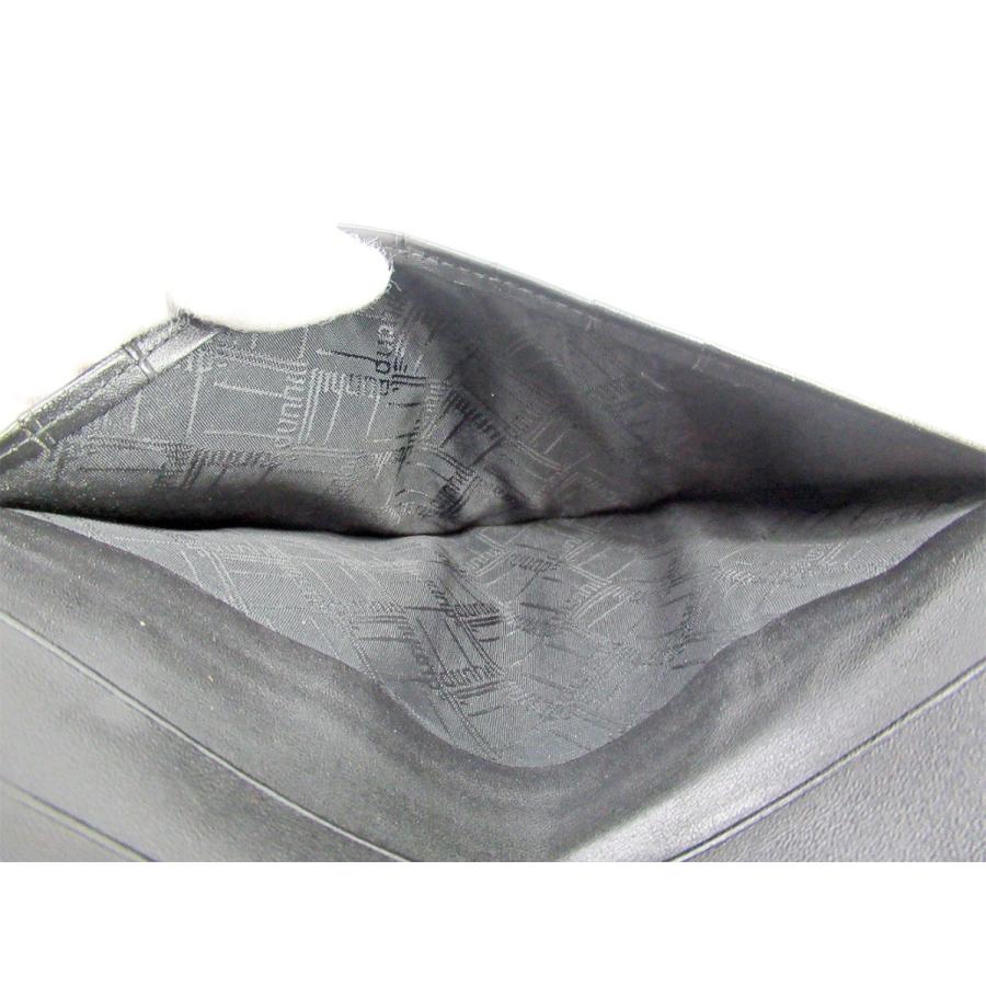 【週末タイムSALE★30％OFF】ダンヒル 長札入れ 長財布 レディース ブラック 中古_5