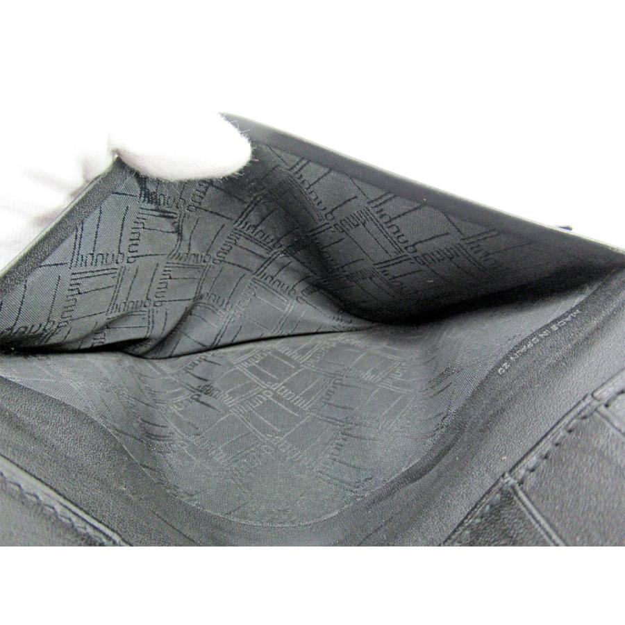 【週末タイムSALE★30％OFF】ダンヒル 長札入れ 長財布 レディース ブラック 中古_6
