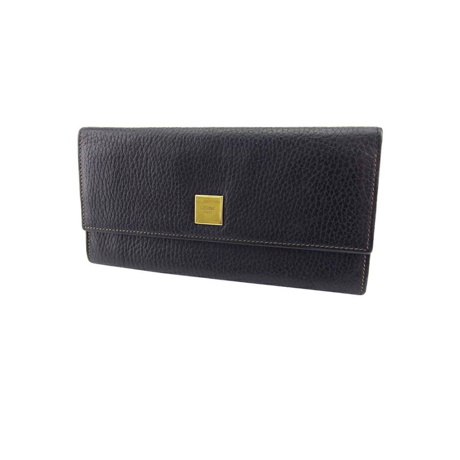 【BIGお買い物ラリー★30%OFFセール中】セリーヌ CELINE 長財布 ブラック ゴールド レディース 中古 CELINE（セリーヌ） 【年末ラストセール☆30%OFF】セリーヌ 長財布