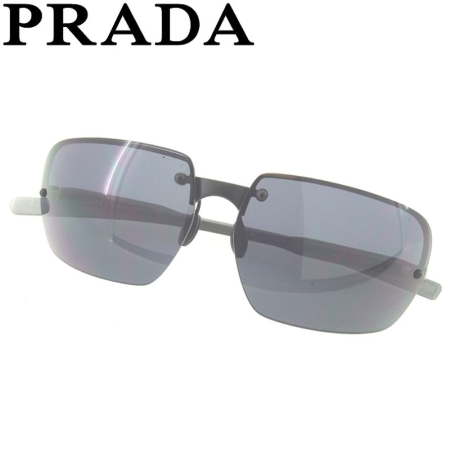 プラダ サングラス メガネ アイウェア レディース ハーフリム ブラック
