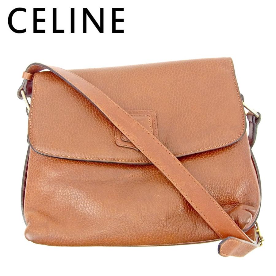 【GWタイムSALE★30％OFF】セリーヌ ショルダーバッグ 斜めがけショルダー レディース ブラウン 中古