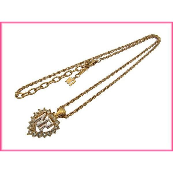 ニナリッチ ネックレス アクセサリー ラインストーン付き ロゴ NINA ニナリッチ ネックレス アクセサリー ラインストーン付き ロゴ NINA