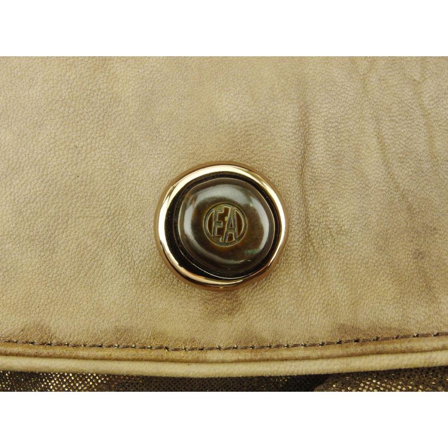 【GWタイムSALE★30％OFF】エンポリオ アルマーニ ショルダーバッグ ワンショルダー バッグ レディース EAマーク ブラウン ゴールド 中古_9