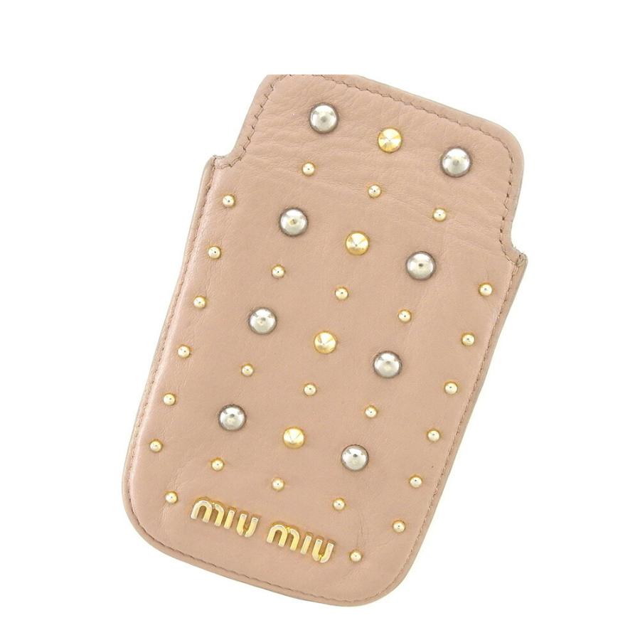 55 以上節約 5 オフ ミュウミュウ Iphoneケース 携帯ケース スタッズ Miu Miu 新品本物 Studiostodulky Cz