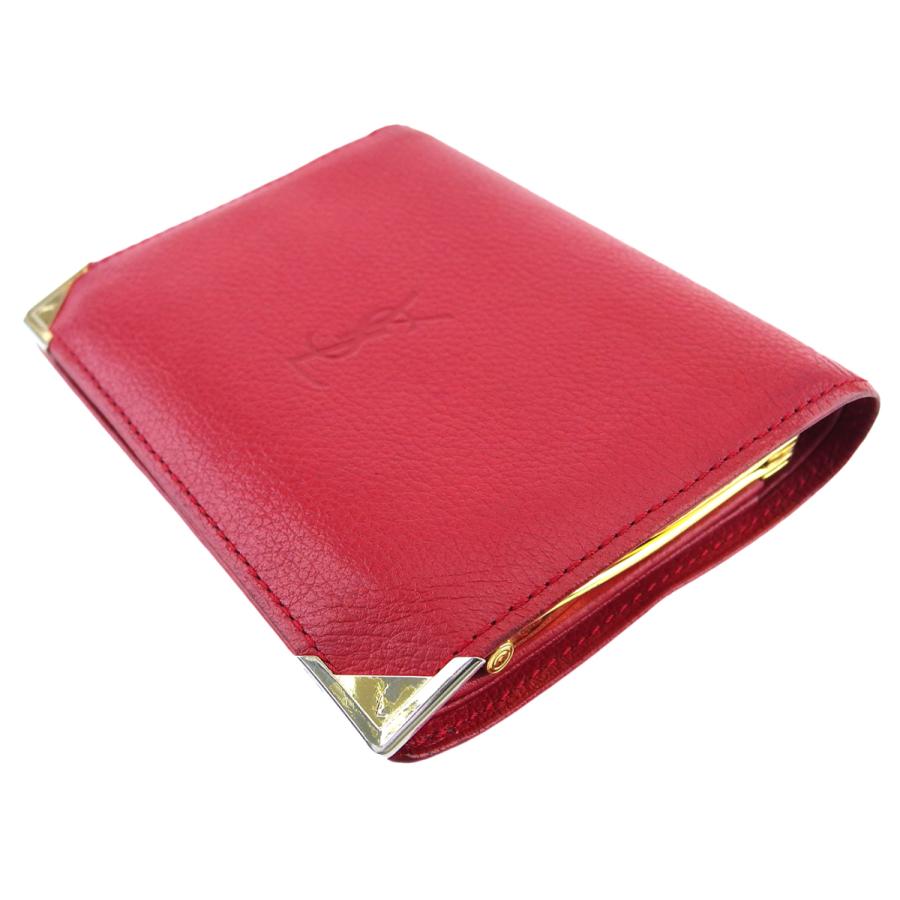 SAINT LAURENT サンローラン 二つ折り 財布 がま口 ミニ財布 SAINT LAURENT サンローラン 二つ折り 財布 がま口 ミニ財布