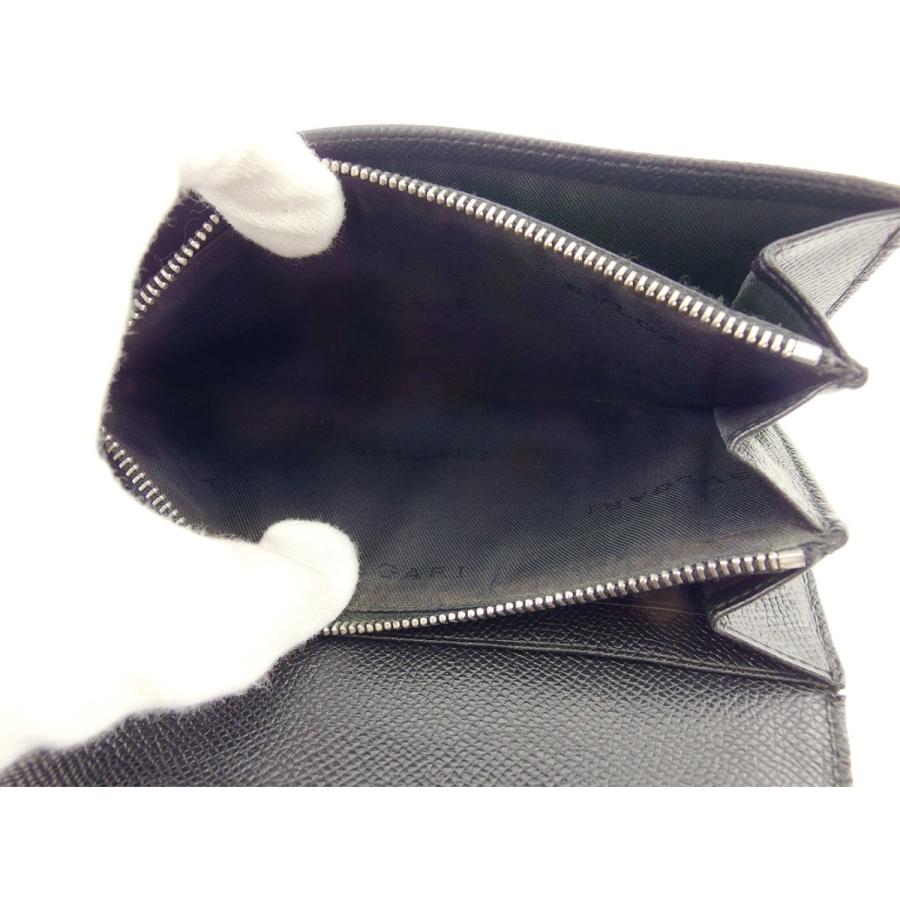 BVLGARI ブルガリ 長財布 ファスナー付き 財布 メンズ ロゴボタン 