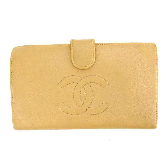 CHANEL シャネル 長財布 がま口 レディース キャビアスキン CHANEL シャネル 長財布 がま口 レディース キャビアスキン
