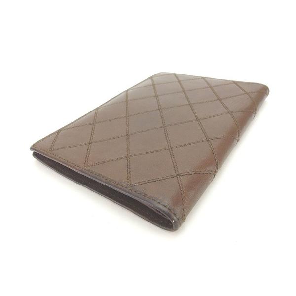 シャネル 手帳カバー パスポートケース レディース ダブルステッチ