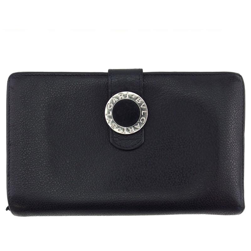 【極美品】ブルガリ　長財布　コローレ　ブラック　レザー　サークルロゴ　大容量 BVLGARI（ブルガリ） 【週末タイムセール☆30%OFF】ブルガリ 長財布