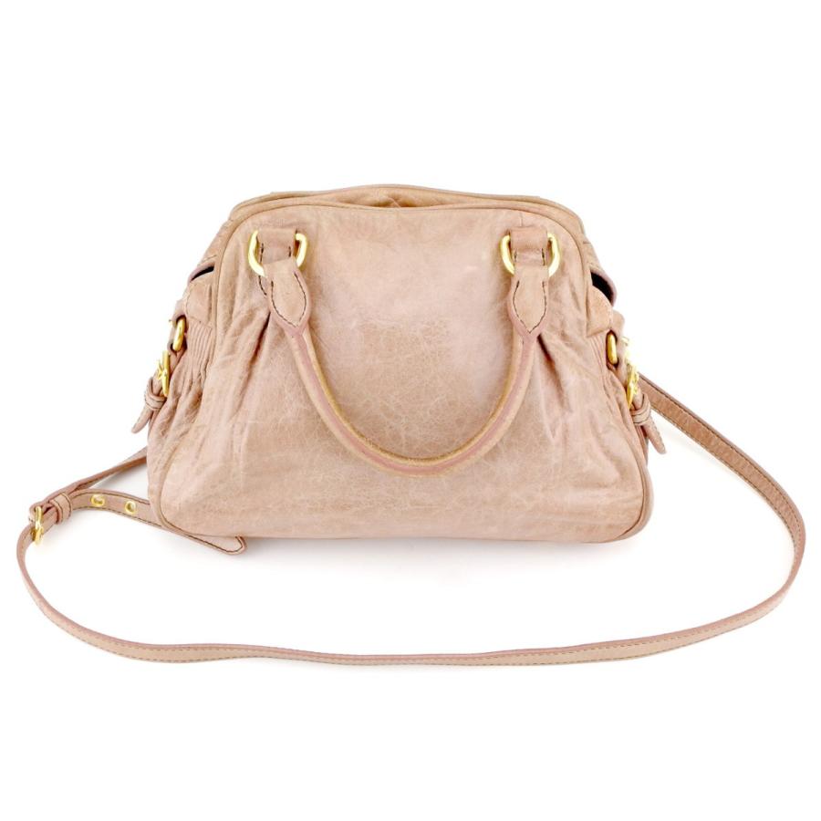 【GWタイムSALE★30％OFF】ミュウミュウ ２WAY ショルダーバッグ 斜めがけショルダー レディース ピンク 中古_1
