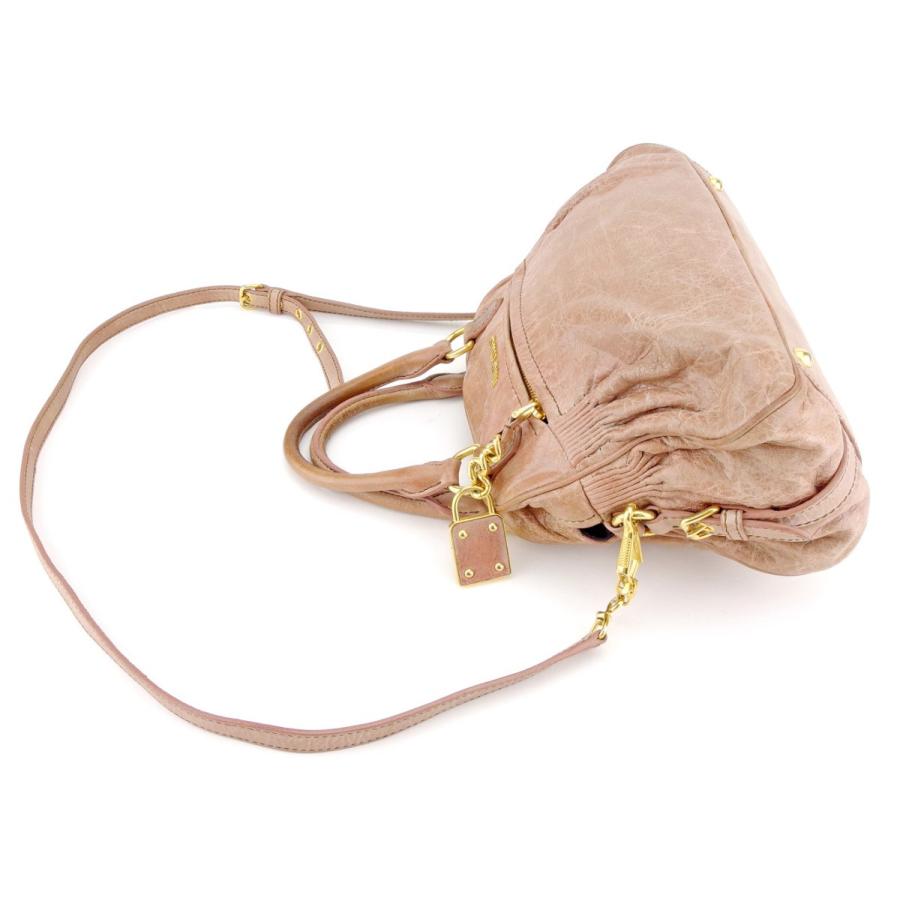 【GWタイムSALE★30％OFF】ミュウミュウ ２WAY ショルダーバッグ 斜めがけショルダー レディース ピンク 中古_4