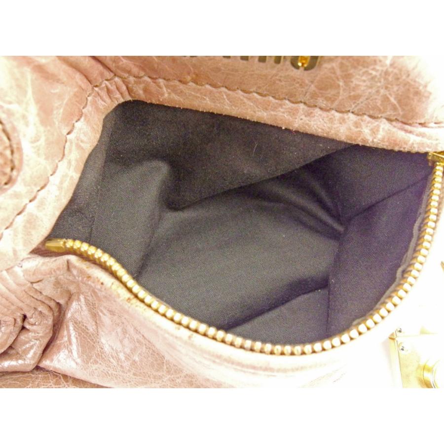 【GWタイムSALE★30％OFF】ミュウミュウ ２WAY ショルダーバッグ 斜めがけショルダー レディース ピンク 中古_7