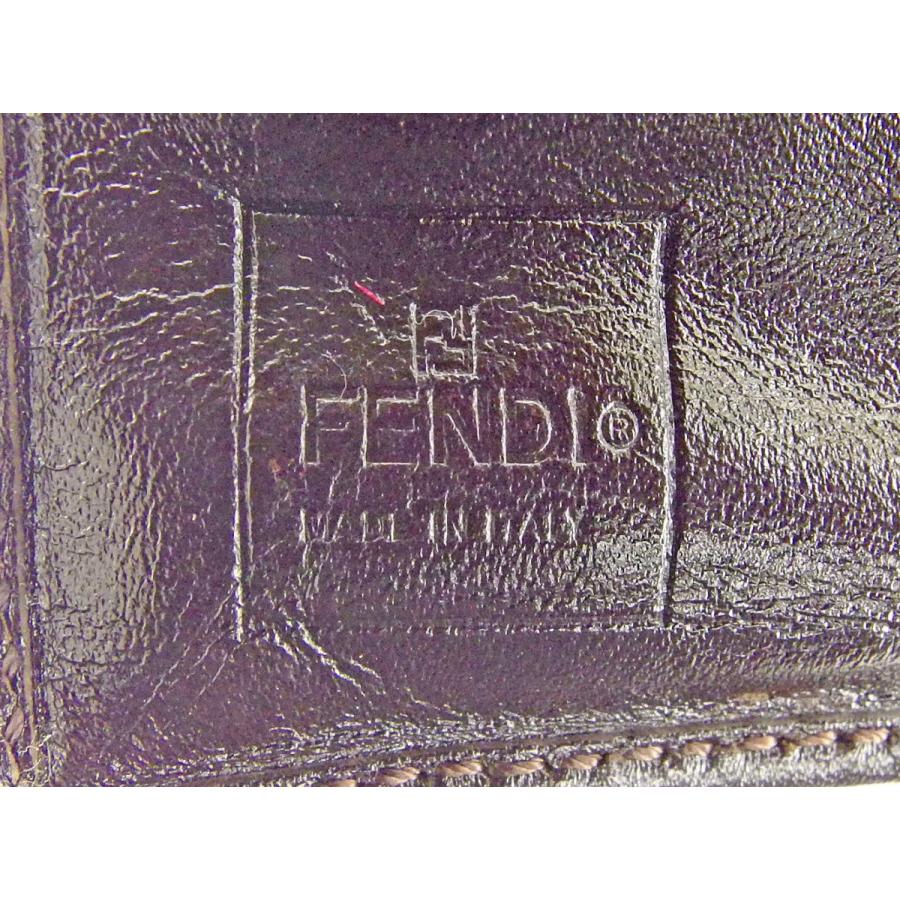【週末タイムSALE★30％OFF】フェンディ がま口 財布 二つ折り レディース ズッカ ブラウン ブラック ベージュ シルバー 中古