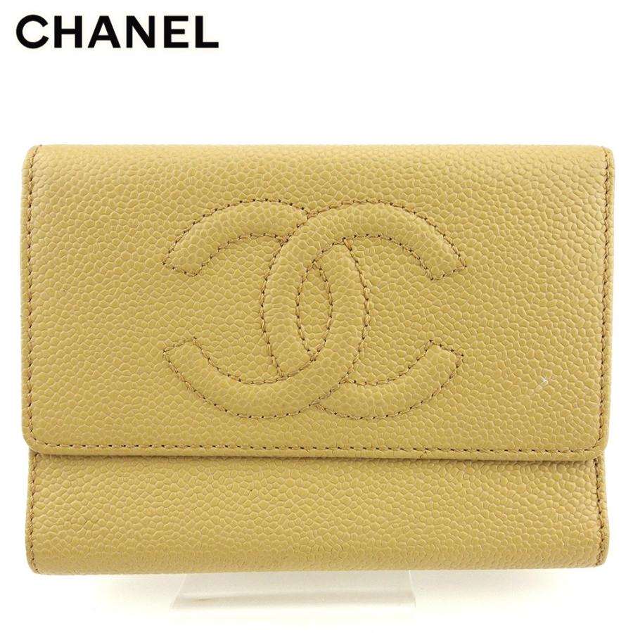 CHANEL シャネル 三つ折り 財布 ファスナー付き 中長財布 レディース 
