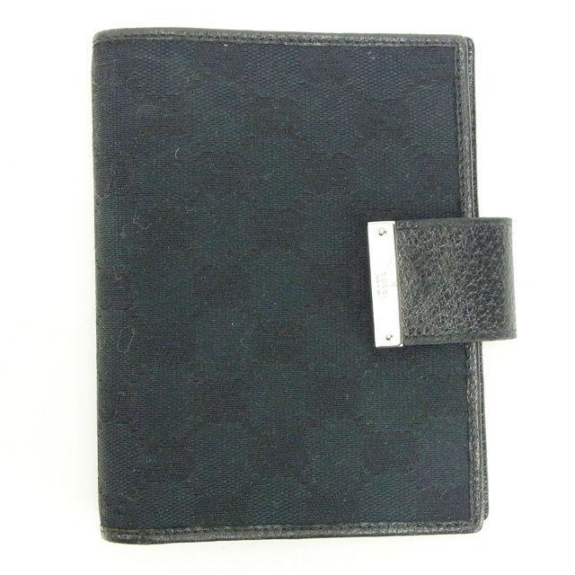 【BIGお買い物ラリー★30%OFFセール中】グッチ GUCCI 手帳カバーＧＧキャンバス ブラック レディース 中古 GUCCI（グッチ） 【30％OFFクーポン】グッチ 手帳カバー レディース