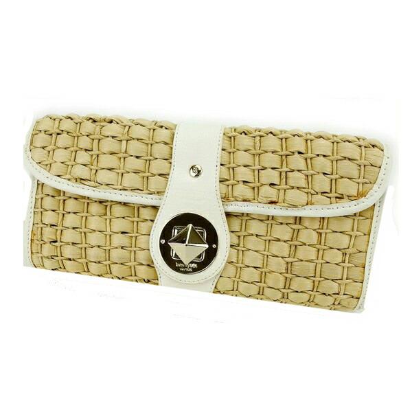 ラスト1点 ケイトスペード クラッチバッグ カゴバッグ ターンロック ファッション Spade Kate 中古 T