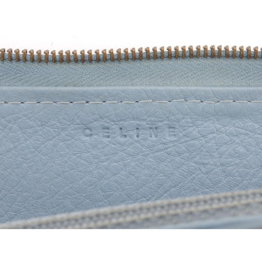 CELINE セリーヌ 長財布 ラウンド ミント グリーン レザー
