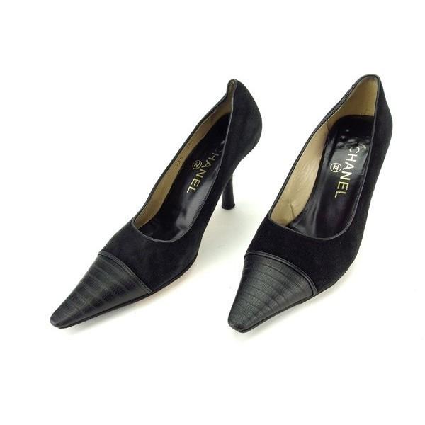 シャネル パンプス シューズ 靴 ♯35ハーフC ポインテッドトゥ CHANEL 