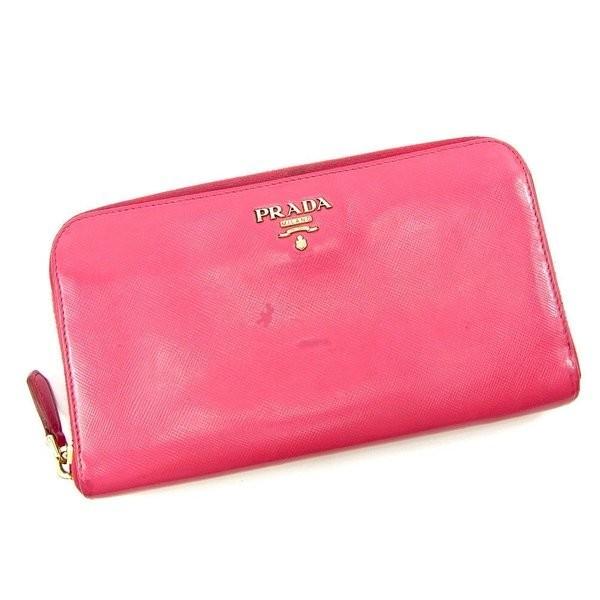 PRADA プラダ サフィアーノリボン フラップ 長財布 箱付き　ピンク　⑤ PRADA プラダ サフィアーノリボン フラップ長財布 ピンク 箱付き PRADA