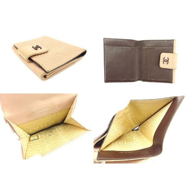 CHANEL シャネル Wホック財布 二つ折り 財布 レディース ピンク  