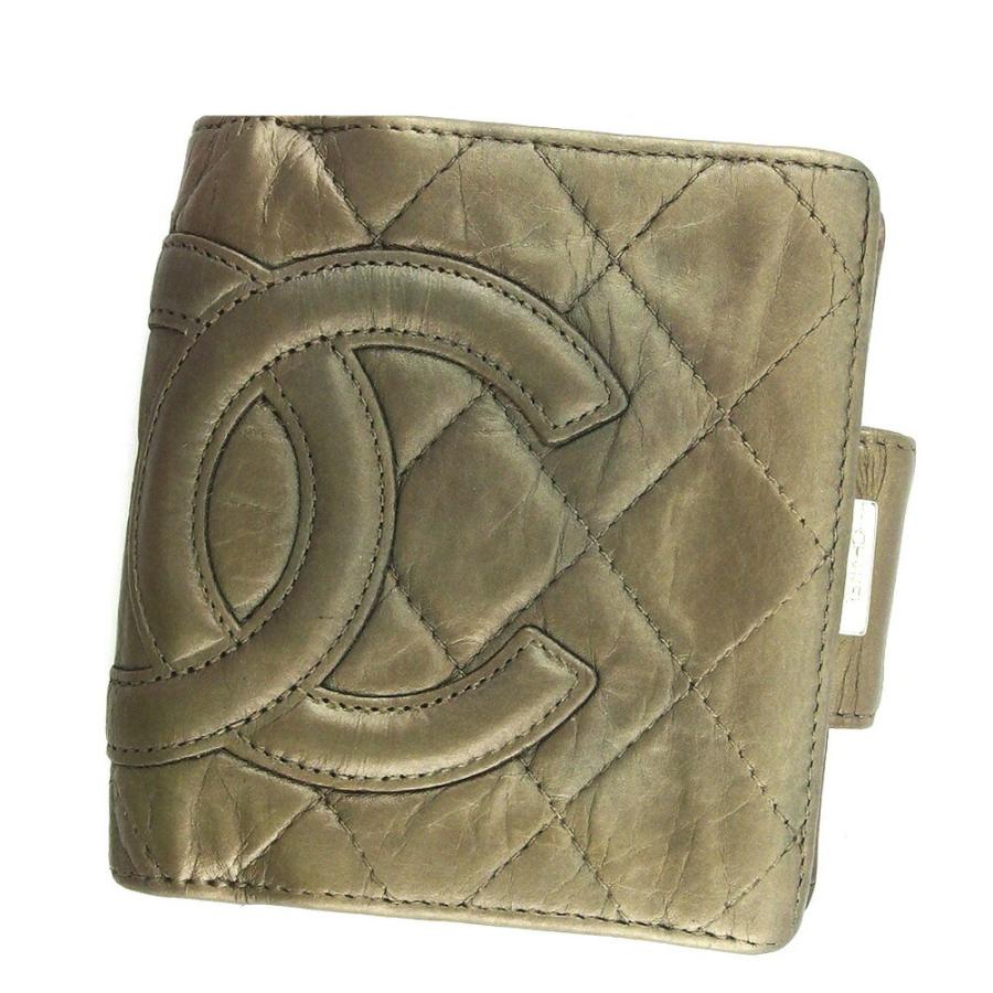 CHANEL シャネル カンボンライン 二つ折り がま口財布