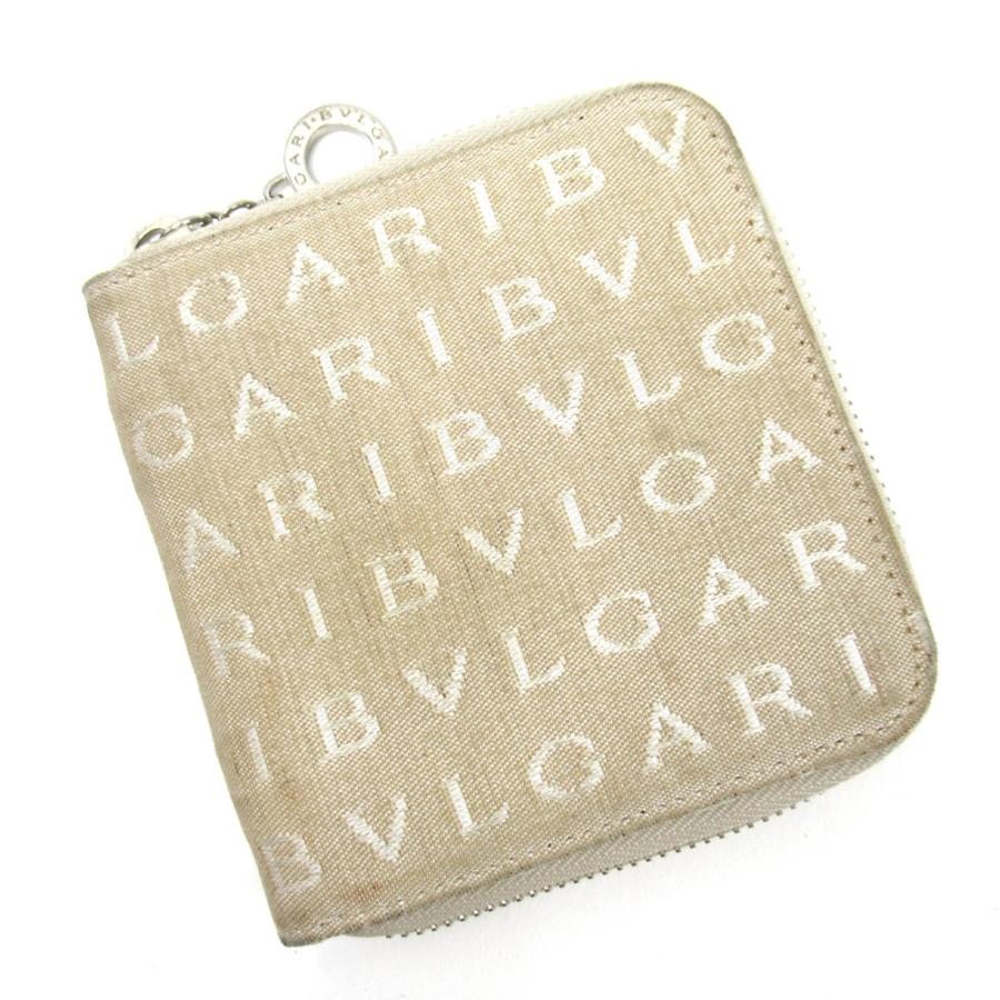 【BIGお買い物ラリー★30%OFFセール中】ブルガリ BVLGARI 二つ折り財布ロゴマニア ライトピンク×ホワイト×シルバー レディース 中古 BVLGARI（ブルガリ） 【初売りSALE☆30%OFF】ブルガリ 二つ折り 財布