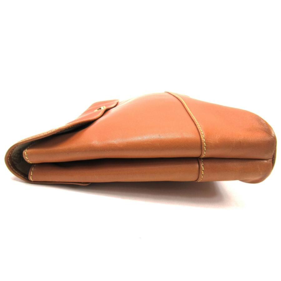 美品 ロエベ クラッチバッグ セカンドバッグ アナグラム ロゴ レザー ブラウン LOEWE（ロエベ） 【30%OFFクーポン】ロエベ クラッチバッグ セカンド