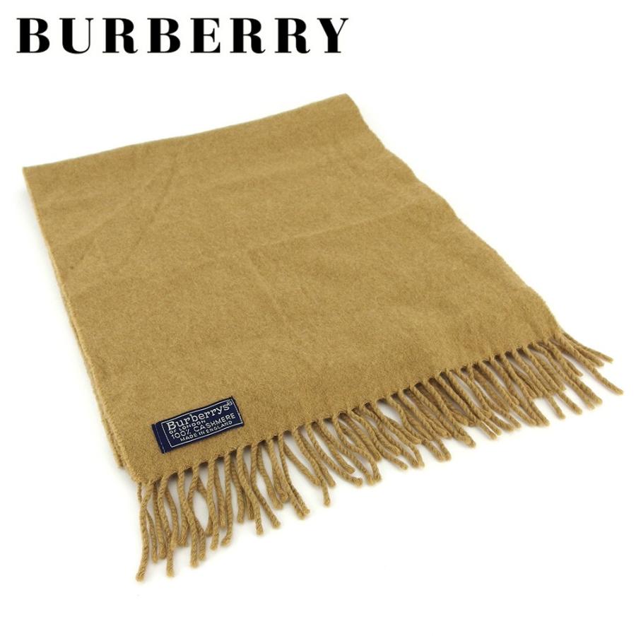 バーバリー マフラー フリンジ付き レディース Burberrys 無地 ベージュ 中古｜branddepot-tokyo