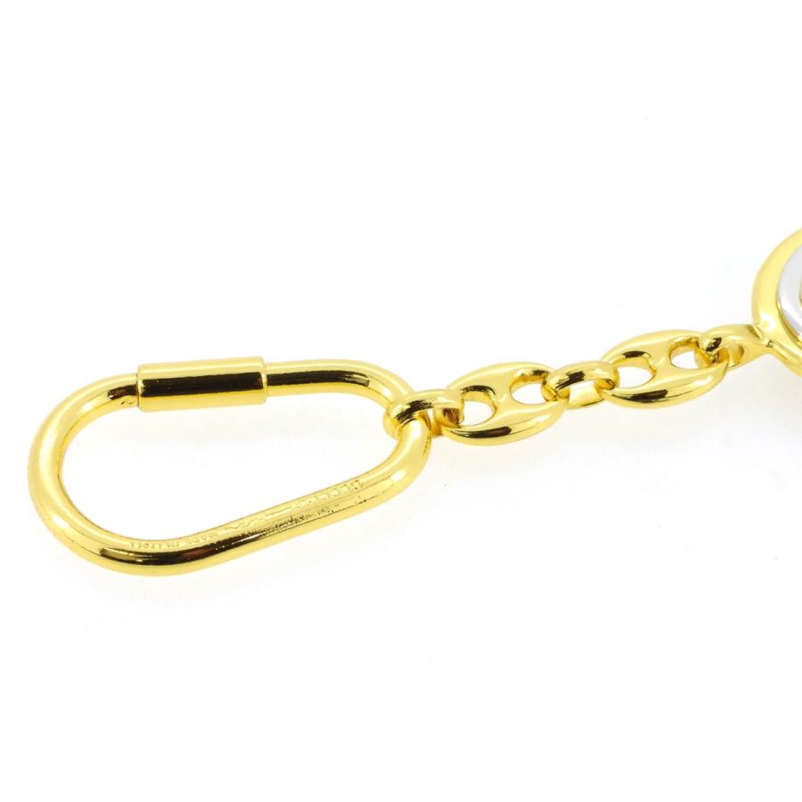 【週末タイムSALE★30％OFF】グッチ キーホルダー キーリング レディース メンズ ゴールド 中古