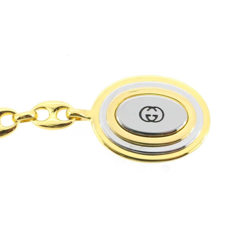 【週末タイムSALE★30％OFF】グッチ キーホルダー キーリング レディース メンズ ゴールド 中古