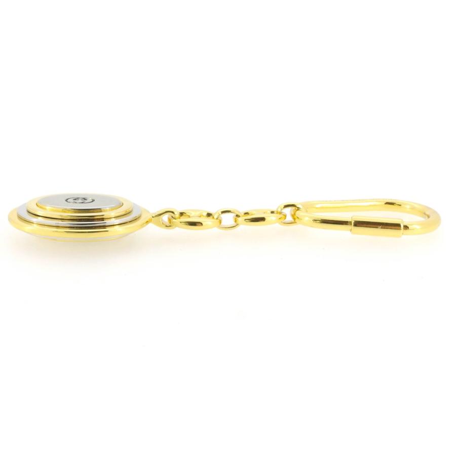 【週末タイムSALE★30％OFF】グッチ キーホルダー キーリング レディース メンズ ゴールド 中古