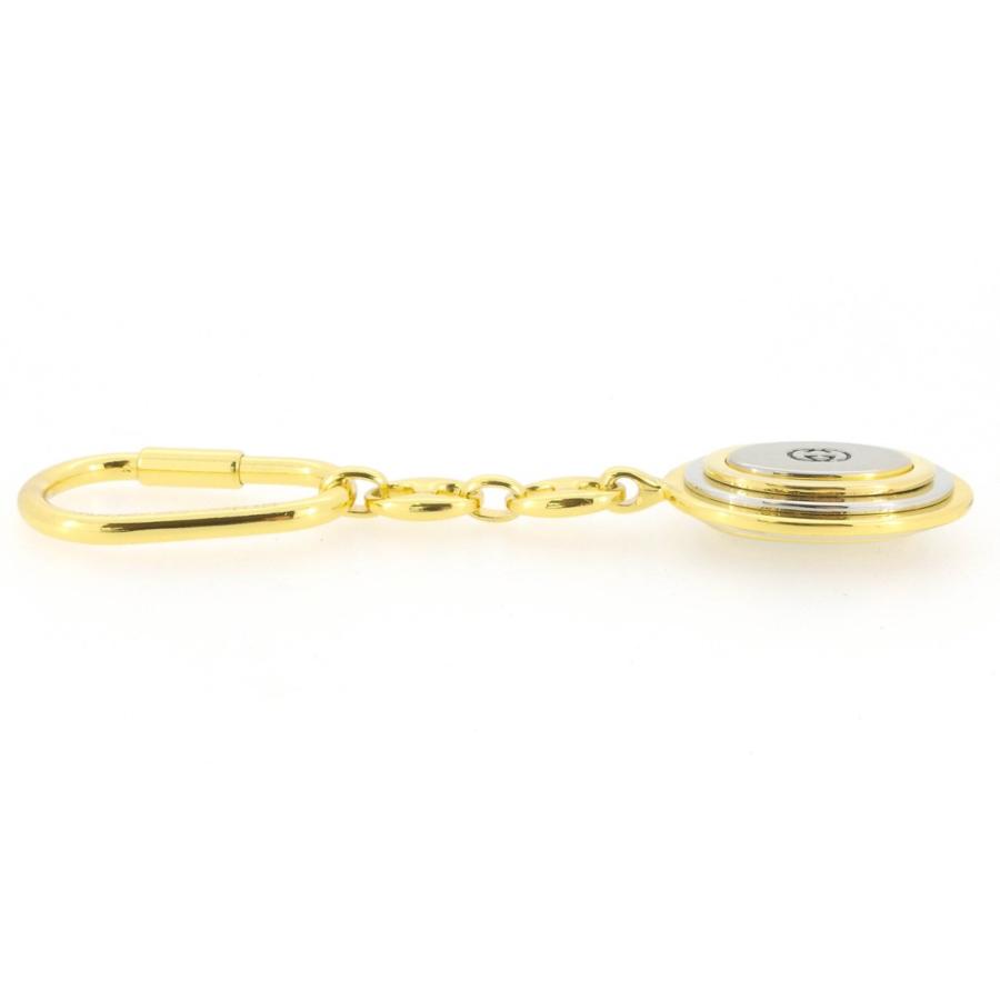 【週末タイムSALE★30％OFF】グッチ キーホルダー キーリング レディース メンズ ゴールド 中古