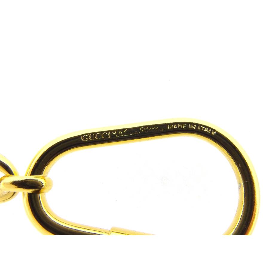 【週末タイムSALE★30％OFF】グッチ キーホルダー キーリング レディース メンズ ゴールド 中古