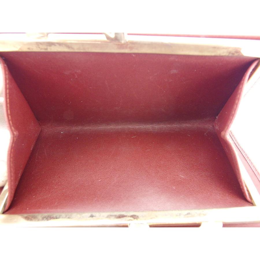 【GWタイムSALE★30％OFF】カルティエ がま口 財布 三つ折り 財布 レディース マストライン ボルドー 中古_6