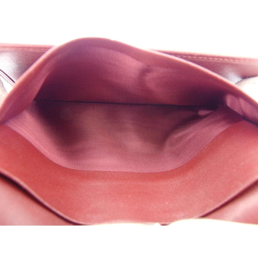 【GWタイムSALE★30％OFF】カルティエ がま口 財布 三つ折り 財布 レディース マストライン ボルドー 中古_8