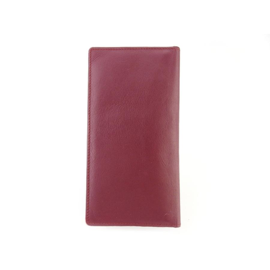【GWタイムSALE★30％OFF】カルティエ 長札入れ 札入れ レディース メンズ マストライン ボルドー ゴールド 中古_1